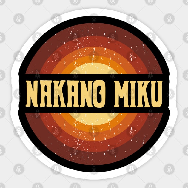 Vintage Proud Name Miku Anime Gifts Circle Sticker by Amir Dorsman Tribal